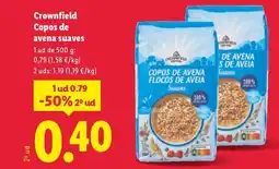 Lidl CROWNFIELD Copos de avena suaves oferta
