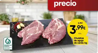 FROIZ Chuletas de aguja de cerdo oferta