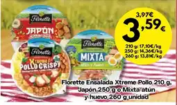 FROIZ FLORETTE Ensalada Xtreme Pollo Japón o Mixta atún y huevo oferta