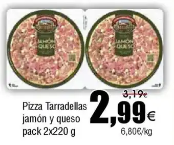 FROIZ Pizza Tarradellas jamón y queso oferta