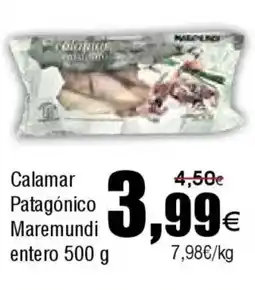 FROIZ Calamar Patagónico Maremundi entero oferta