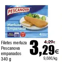 FROIZ PESCANOVA Filetes merluza empanados oferta