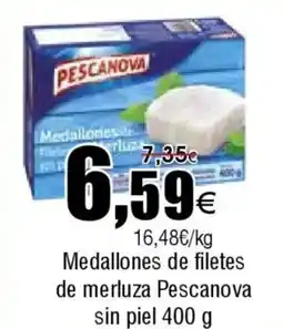 FROIZ PESCANOVA Medallones de filetes de merluza sin piel oferta