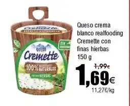 FROIZ Queso crema blanco realfooding Cremette con finas hierbas oferta