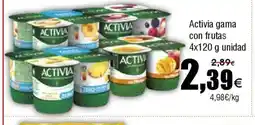 FROIZ ACTIVIA gama con frutas oferta