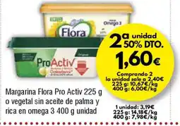 FROIZ Margarina Flora Pro Activ o vegetal sin aceite de palma y rica en omega 3 oferta