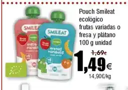 FROIZ Pouch Smileat ecológico frutas variadas o fresa y plátano oferta