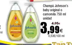 FROIZ Champú Johnson's baby original o camomila oferta