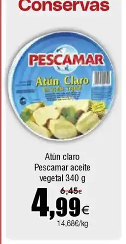 FROIZ Atún claro Pescamar aceite vegetal oferta