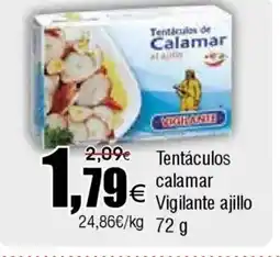 FROIZ Tentáculos de calamar Vigilante ajillo oferta