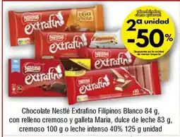 FROIZ Chocolate Nestlé Extrafino Filipinos Blanco con relleno cremoso y galleta María, dulce de lecher oferta