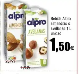 FROIZ Bebida Alpro alpro almendras o avellanas oferta