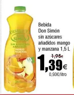 FROIZ Bebida Don Simón sin azúcares añadidos mango y manzana oferta
