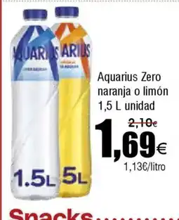 FROIZ AQUARIUS Zero naranja o limón oferta