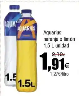 FROIZ AQUARIUS naranja o limón oferta