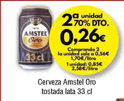 FROIZ Cerveza Amstel Oro tostada lata oferta