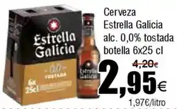 FROIZ Cerveza Estrella Galicia alc. 0,0% tostada botella oferta
