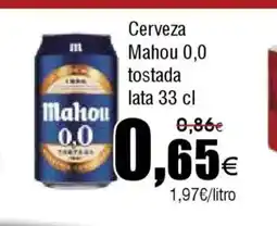 FROIZ Cerveza Mahou 0,0 tostada oferta