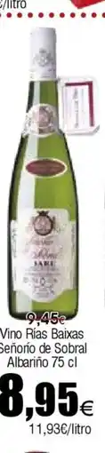 FROIZ Vino Rías Baixas Señorío de Sobral Albariño oferta