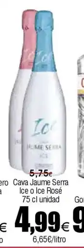 FROIZ Cava Jaume Serra Ice o Ice Rosé oferta
