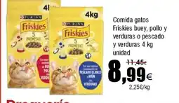 FROIZ Comida gatos Friskies buey, pollo y verduras o pescado y verduras 4 kg oferta