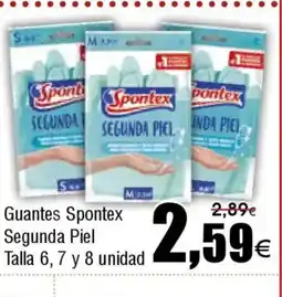 FROIZ Guantes Spontex Segunda Piel Talla 6, 7 y 8 unidad oferta