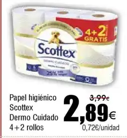 FROIZ SCOTTEX Papel higiénico Dermo Cuidado oferta