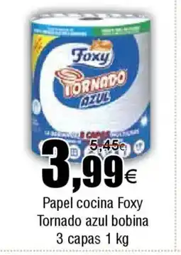 FROIZ Papel cocina Foxy Tornado azul bobina 3 capas oferta