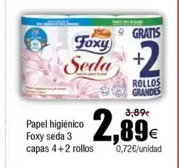 FROIZ Papel higiénico Foxy seda 3 capas 4+2 rollos oferta