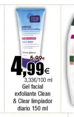 FROIZ Gel facial exfoliante Clean & Clear limpiador oferta
