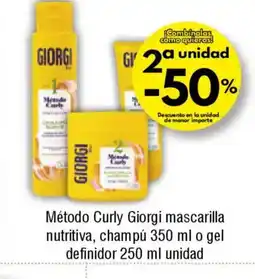 FROIZ Método Curly Giorgi mascarilla nutritiva, champú o gel definidor oferta