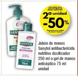 FROIZ Jabón de manos Sanytol antibactericida nutritivo dosificador oferta