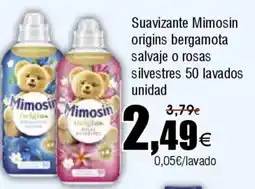 FROIZ Suavizante Mimosín origins bergamota salvaje o rosas silvestres 50 lavados unidad oferta