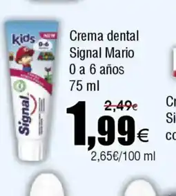 FROIZ Crema dental Signal Mario 0 a 6 años oferta