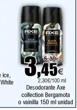 FROIZ Desodorante Axe collection Bergamota o vainilla oferta