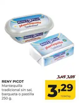 Alimerka RENY PICOT Mantequilla tradicional sin sal, barqueta o pastilla oferta