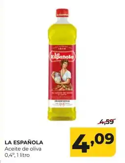 Alimerka LA ESPAÑOLA Aceite de oliva 0,4° oferta