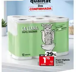 Dia DIA LA LLAMA Paper higiènic 2 capes oferta