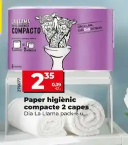 Dia DIA LA LLAMA Paper higiènic compacte 2 capes oferta