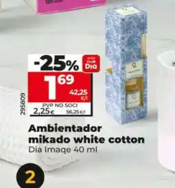Dia DIA IMAQE Ambientador mikado white cotton oferta