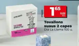 Dia DIA LA LLAMA Tovallons suaus 2 capes oferta