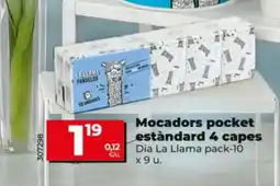 Dia DIA LA LLAMA Mocadors pocket estàndard 4 capes oferta