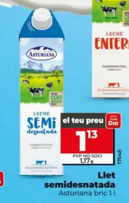 Dia ASTURIANA Llet semidesnatada oferta