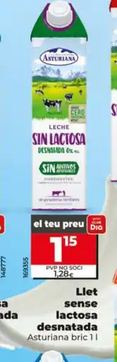 Dia ASTURIANA Llet sense lactosa desnatada oferta