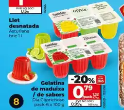 Dia DIA CAPRICHOSO Gelatina de maduixa / de sabors oferta