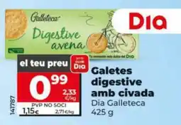 Dia DIA GALLETECA galetes digestive amb civada oferta