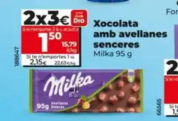 Dia MILKA Xocolata amb avellanes senceres oferta