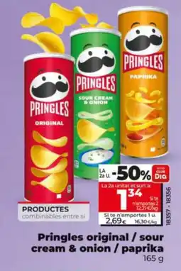 Dia PRINGLES original / sour cream & onion / paprika oferta