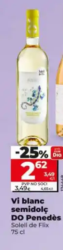 Dia SOLEIL DE FLIX Vi blanc semidolç DO Penedès oferta