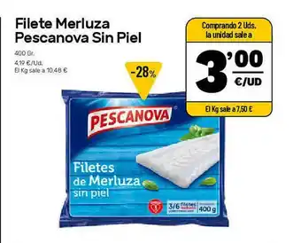 AhorraMas Filete Merluza Pescanova Sin Piel oferta